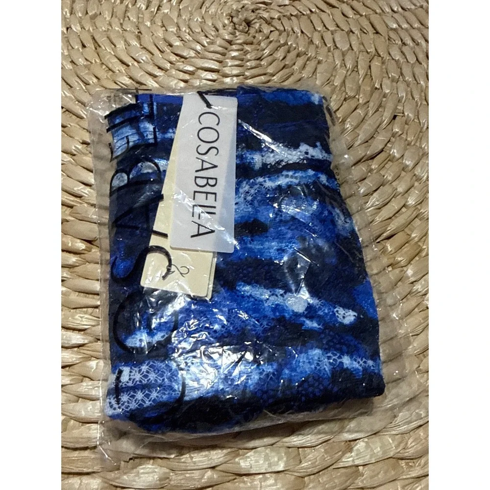 Cosabella Never Say Never Men's Lace Comfort Micro Brief Blue Print Size S